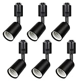 Zevnico ダクトレール スポットライト 6個セット ダクトレール照明 E26口金 レールライト 角度調節可能 スポットライト led ダクトレール ライト ライティングバー用スポットライト ブラック