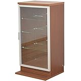 ライフスタイリングショップ コレクションラック ミラー 4段 幅45.5×奥行39×高さ85cm ブラウン FS-256BR