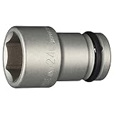 トネ(TONE) インパクト用ロングソケット HP4NV-24L 差込角12.7mm(1/2") 二面幅24mm