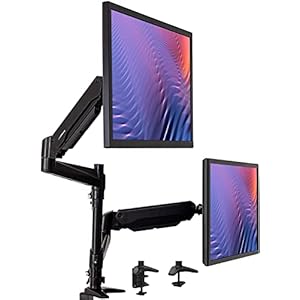 SHOPPINGALL 【一流メーカー以上のコスパ 大企業導入】 カナダ 2画面 モニターアーム デュアル 上下2画面対応 ガス スプリング 32インチ対応 耐荷重0～8kg×2 グロメット式＆クランプ式 VESA対応 滑らかさ & [ガタガタ揺れない] & [10年の耐久性] & [アーム長さ調節機能] &…