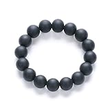 Glitter and Spice Adult Silicone Teething Bracelet Classic, Black [並行輸入品]