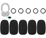 SOULWIT 5個セット マイクカバー for Jabra Biz/Pro/Engage/Evolve/Evolve2 シリーズヘッドセットに対応 マイク用 保護 フォームカバー ポップフィルター for Jabra GN2000/GN2100/UC Voice 550 交換用 ウィンドスクリーン マイクスポンジ 防風カバー 風防キャップ－ ブラック