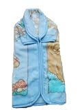 Baby Wrap With Hood Luxuriously Soft Swaddle Blanket Plush Wrap : Colour Baby Blue With Printed Desi