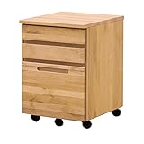 ルート デスクワゴン 引出付 木製 アルダー無垢 幅41cm -