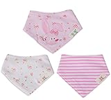 Tortor 1bacha(JP) よだれかけ　ベビー　赤ちゃん　３枚セット　涎　出産祝い　ビブ　キッズ　付けて可愛い 誕生日　プレゼント　女の子　男の子　ベビー用品　スタイ (TZ)