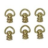 6個セット アンティークゴールド トチカン 丸タイプ 真鍮製 レザークラフト ジョイント金具 止め金具 バッグ ハンドル ドロップハンドル 高さ22mm