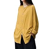 ロング シャツ レディース アウター Timsa チュニック 綿 リネン ブラウス ゆったり ルーズ ビッグ シルエット 薄手 ボタン 長袖 シャツ ロングカーディガン 女性 コットン きれいめ 春夏