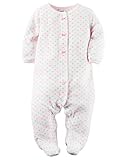 カーターズ ロンパース carter's 女の子用白xネオンハートフリース足つきカバーオール (6months(61-67cm)) [並行輸入品]