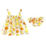 YY-Natuhi ベビー服 女の子 新生児 春夏 フルーツ柄 子供服 ワンピース ドレス パンツ付き 二点セット キッズ 女児 タンクトップ かわいい 綿 入園式 卒園式 赤ちゃん 七五三 結婚式 