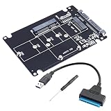 YUGSHNKFC MSATA - M.2 SSDからアダプターカードへのアダプター、MSATA+M.2用USBコンバーター用MSATA+M.2 2 in 1。