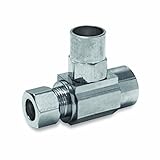 Everflow Supplies 92212pr-nl Boxed鉛フリー四半期Turn Straightプレミアム停止バルブwithはんだカップと圧縮接続とLooseキーの操作、1 / 2 " x