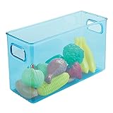 mDesign aquafreshtoystoragebins 10" x 4" x 6" ブルー 3686MDT