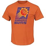 NBA メンズ ユーズド加工ポストアップTシャツ S オレンジ