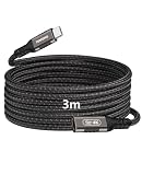 TOMSING USB Type C 延長ケーブル 3m【PD240W急速充電・20Gbps高速転送・4K@60Hz映像出力】USB3.2 Gen2 タイプc 延長コード Type-C オス-メス ナイロン編み スマートフォン/タブレット/ゲーム機/ノートパソコンの機種に対応(鉄灰色(20Gbps+240w+4K),3m)