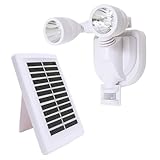 【防犯グッズ 2灯 センサーライト 屋外 ソーラー LED 玄関】 ソーラー式 LED センサーライト 2灯 ホワイト(X561-S2)