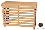 シンプルタイプ 室外機カバー 国産杉 横板 ●アジャスター付き 内寸：幅896ｍｍ×奥行397ｍｍ×高さ710ｍｍ NL（ナチュラル）色
