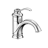 Wovier Chrome Waterfall Bathroom Sink Faucet,Single Handle Single Hole Vessel Lavatory Faucet,Basin 