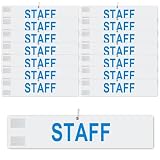 腕章 スタッフ STAFF 文字印刷済み 安全ピン付き マジックテープ ずれない 自治会 学校 撮影 スタッフ 町内会 イベント用 10枚セット (白)