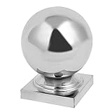 uxcell ボールトップキャップ 階段ニューエルフェンスポスト用 60mmx60mm 304ステンレススチール ゴールドトーン