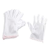 uxcell 作業手袋 手袋 ホワイト ストレッチ ナイロン 抗静的 ESD 20枚入