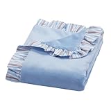 Trend Lab Logan Ruffle Trimmed Receiving Blanket, Blue by Trend Lab [並行輸入品]