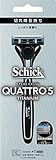 シック Schick クアトロ5 チタニウム ホルダー (刃付き) + 替刃1コ 5枚刃 カミソリ 髭剃り ドイツ製替刃
