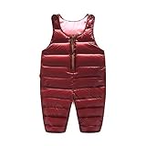 Tortor 1bacha(JP)　男女兼用　ベビー服　ダウンベスト　キッズ　女の子　新生児　ダウンサロペット　子供　男の子　秋冬　オーバーオール　ダウン　赤ちゃん　保温　出産祝い　無地　黒　赤　80