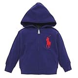 Ralph Lauren (ラルフローレン) ビッグポニー ジップアップパーカー ネイビー(2歳-7歳) (4T)