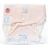 内オムツカバー 綿 細ボーダー ピンク 90cm 1枚 ベビー＆キッズ おむつ 布おむつ [並行輸入品]