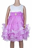 【next.design】 キッズ プリンセスドレス ボリューム感たっぷりパニエ内臓 フォーマル ワンピース 発表会 入園式 結婚式 ハロウィン クリスマス (身長130cm前後, パープル)