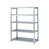 ステンレスラック 軽中量200タイプ 幅120×奥行45×高さ180cm 5段 ステンレスSUS-304 200kg/段