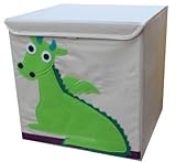 【POLKA】ポルカ 蓋つき 収納BOX 折りたたみ式 綿素材 33㎝ 正方形 全10種類 (Monster)