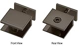 CRL Oil Rubbed Bronze thru-glass Square Corneredシェルフクランプ