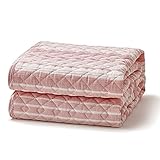 Bedsure 敷きパッド シングル 夏 ベッドパッド オレンジ ピンク 綿100 洗える 敷パッド コットン しじら織り ひんやり 夏用