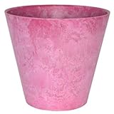 アートストーン ラウンド 27cm 【ピンク】 / 底面給水型植木鉢（底栓付） ＜当店は 苗 種 鉢 培養土 ニーム の専門店＞