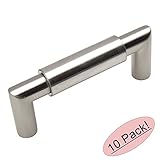 Cosmas ® 1500 – 3snサテンニッケルContemporaryキャビネットハードウェアバーハンドルプル – 3 "インチ( 76 mm )穴中心 – 10パック