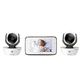 Motorola MBP854CONNECT-2 Dual Mode Baby Monitor with 2 Cameras and 4.3-Inch LCD Parent Monitor and W