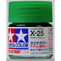 Amazon | タミヤ アクリルミニ X-25 クリヤーグリーン | カラー塗料 通販