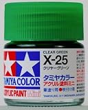 タミヤ アクリルミニ X-25 クリヤーグリーン