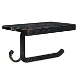 Fuloon　トイレットペーパーホルダー　亜鉛合金製　クラシック　2色選択可能　紙巻器　ワンタッチ　バスルーム用品 (ブラック)