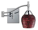 Elk 10151/1PC-CPR Celina 1-Light Swing arm Sconce In Polished Chrome with Copper Glass [並行輸入品]