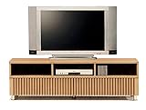 日本製 和風モダン 幅150cm ロータイプテレビボード 完成品 (ナチュラル)