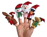 C-Princess クリスマスシリーズ 布製知育玩具 指人形 動物5種類セット クリスマス 誕生日プレゼント
