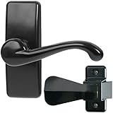 Ideal Security Inc. SKGLWBLUS Storm Door Lever Handle Set, Black [並行輸入品]