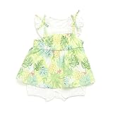 Sunny Landscape リゾート柄ドッキングロンパス オフホワイト 80cm