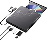 外付けドライブ CD ドライブ 外付け 軽量化 薄型 光学ドライブ 外付け 高速転送 ブラック