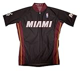 NBA Miami HeatメンズShort Sleeve Away Cycling Jersey M