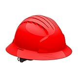 Evolution Deluxe 6161 280-EV6161V-60 Vented, Full Brim Hard Hat with HDPE Shell, 6-Point Polyester S