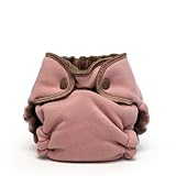 EcoPosh Couche bio pour nouveau-né en matières recyclées Rose/marron