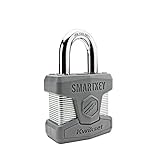 Kwikset 026SMTSTD SHKL PDL Stanley SmartKey Padlock Standard Shackle 50mm Satin Chrome [並行輸入品]